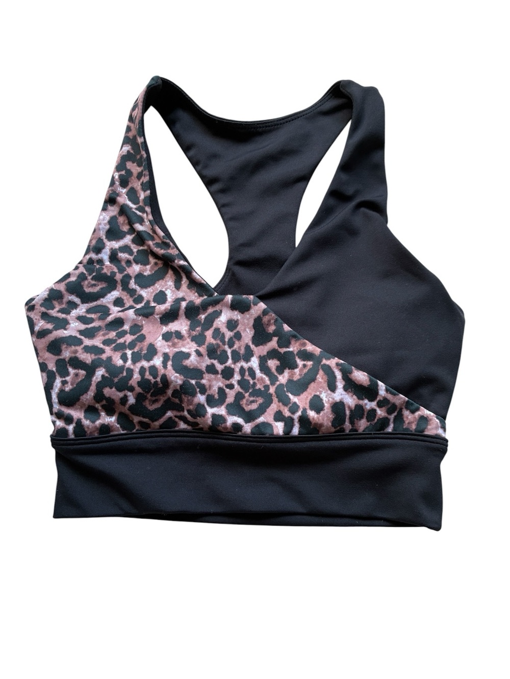 WILO Black Leopard Print Sports Bra Size XS